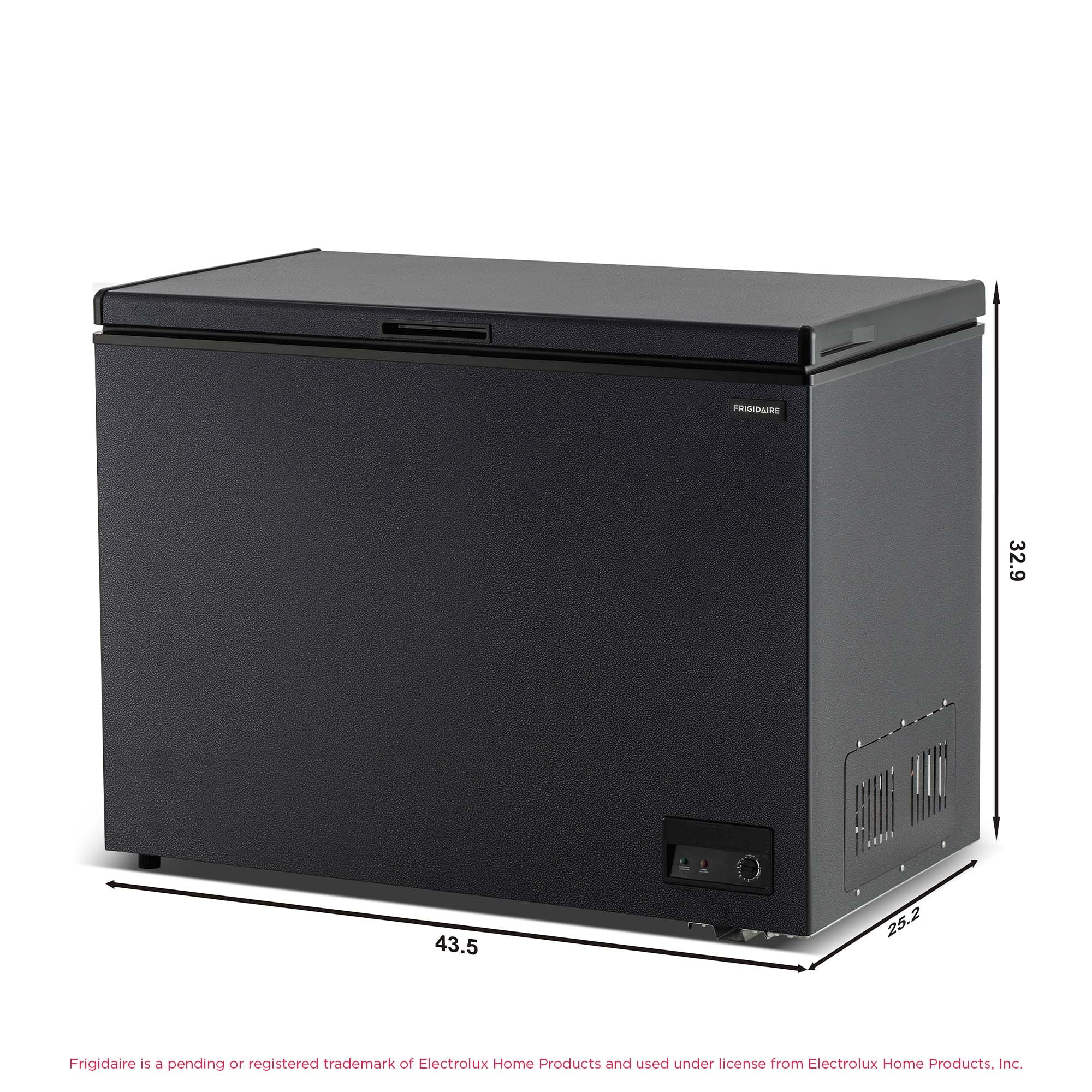 Frigidaire 10 Cu. ft. Garage Ready Chest Freezer in Black Granite Finish, Large Deep Freezer for Garage, Kitchen, Basement, Bulk Food Storage