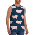 thumbnail image 2 of Balery Pig 1 Camisetas sin mangas para hombre, absorbe la humedad y protege contra el mal olor.-Large, 2 of 7