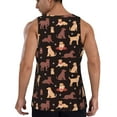 thumbnail image 3 of Fotbe Labrador Retriever Dog Pattern Men's Quick Dry Workout Tank Top Gym Muscle Tee Fitness Bodybuilding Sleeveless T Shirt Breathable Workout Shirt-Small, 3 of 9
