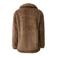 thumbnail image 5 of BiZtdJrK Jackets for Women Winter Warm Fluffy Fleece Jacket Casual Full Zip Long Sleeve Lapel Outerwear Solid Color Sherpa Coat Sale of the Day Khaki L, 5 of 7