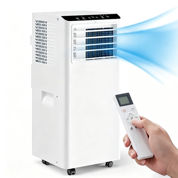8,000 BTU Portable Air Conditioner, AC Unit for Room up to 350 sq.ft, 3-in-1 Standing Air Conditioner with Cool, Dehumidifier & Fan Modes, Remote Control, 24H Timer, Sleep Mode