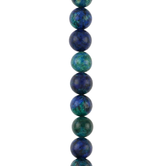 Bead Landing Chrysocolla Round Beads, 10mm, 12 Pack