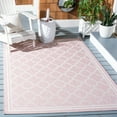 thumbnail image 2 of SAFAVIEH Courtyard Claudia Geometric Indoor/Outdoor Area Rug, Pink/Beige, 5'3" x 7'7", 2 of 10