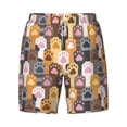 thumbnail image 4 of Lsque Mens Swim Trunks Cat Paw (2) Pattern - Bathing Suit Compression Liner - Beach Swim Shorts Swimwear - (S-3XL) - Stretch Quick Dry -Small, 4 of 9
