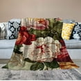 thumbnail image 2 of JEUXUS  Floral Pink Roses Throw Blanket Super Soft Plush Throw Blanket, 2 of 6