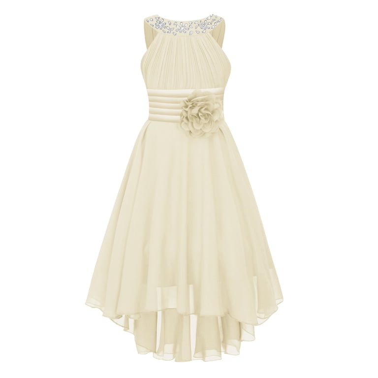 blue dress for baby girl Champagne Halter Slit Long Bridesmaid Dress – FancyVestido main image 0