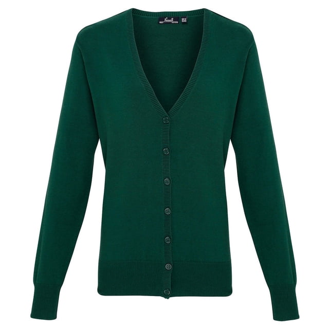 Premier Cardigan en Coton Acrylique à Col en V pour Femmes