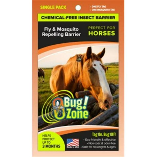0Bug Zone Fly Mosquito Single Pack Barrier Tags for Horses Walmart