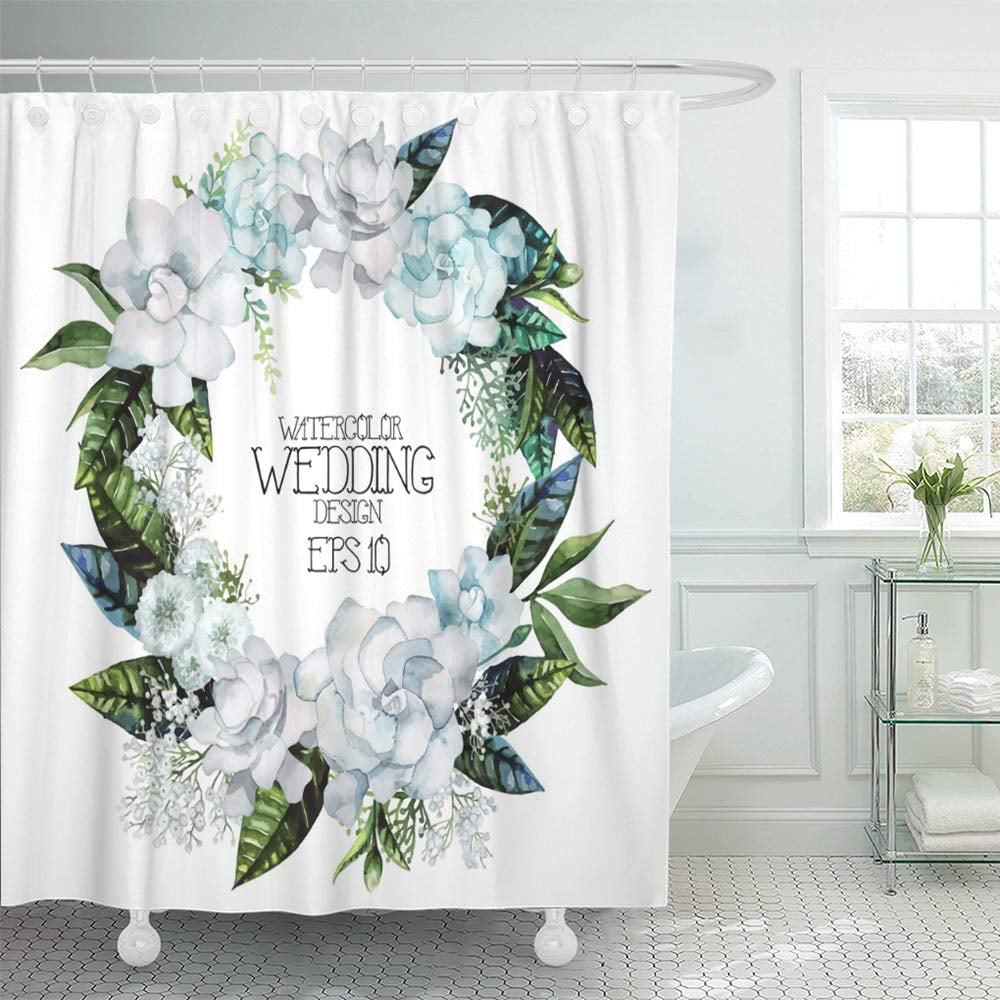 Gardenia Nice Waterproof Bathroom Polyester Shower Curtain Liner Water Resistant 