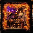 thumbnail image 3 of 71 Inch LED Glowing Black Ivy Garland, Artificial Hanging Yellow Fern Greenery Vines with Lights, Fake Leaves Swag for Halloween Thanksgiving Indoor Outdoor Garden Wall Party Decor, 3 of 9