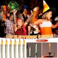 thumbnail image 1 of Xihbxyly Velas Led Cónicas Sin Llama, Funciona con Pilas, Suave Parpadeo Amarillo, Ideales para Bodas, Fiestas Navideñas y Ambientes Románticos. Juego de 6, 2,3 X 17 Cm., 1 of 5