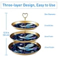 thumbnail image 3 of Peace Dove Plastic Discs Iron Pillars Dessert Table Stand Holder 32cm Height Plates 21cm 24cm 27cm, 3 of 6
