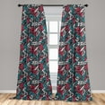 thumbnail image 5 of Ambesonne Grunge Curtains, Hip Hop Culture Graffiti, Pair of 28"x84", Multicolor, 5 of 5