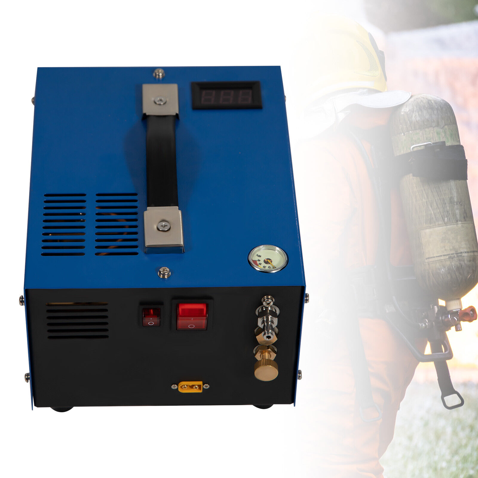 Portable 12V/110V Air Compressor Air Gun Paintball High Pressure Pump 30Mpa