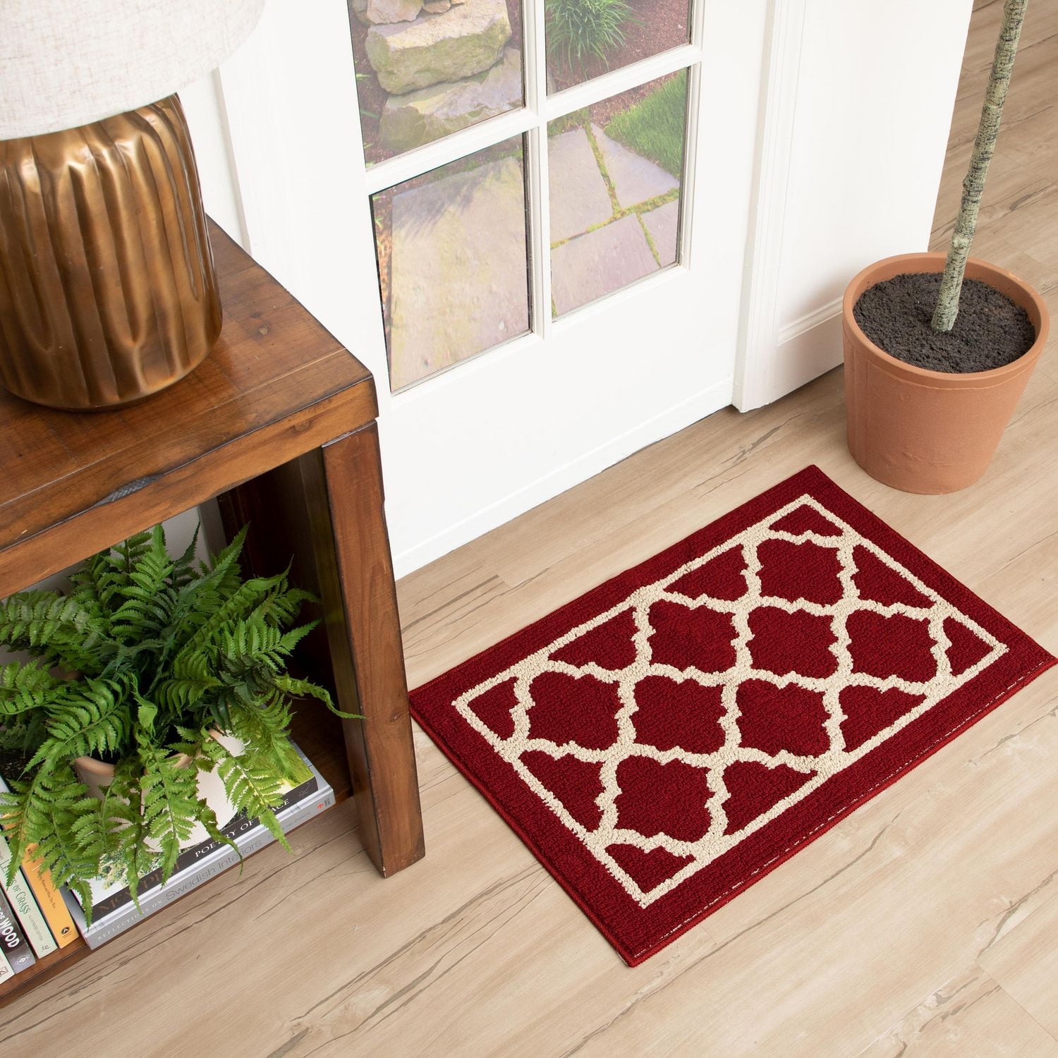 Hometrends Lawson Taupe Polyester Area Rug, Rug 3x4