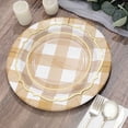 thumbnail image 3 of Balsa Circle 10 Round 13" Gold Disposable Paper Charger Plates Buffalo Plaid Wedding Party Tableware Supplies, 3 of 8