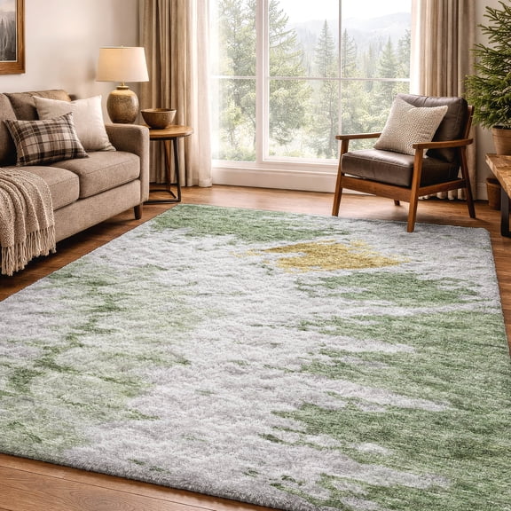 Addison Rugs Dream Shag Premium Machine Washable Transitional Spiral Aloe Rectangle Rug, 10' x 14'