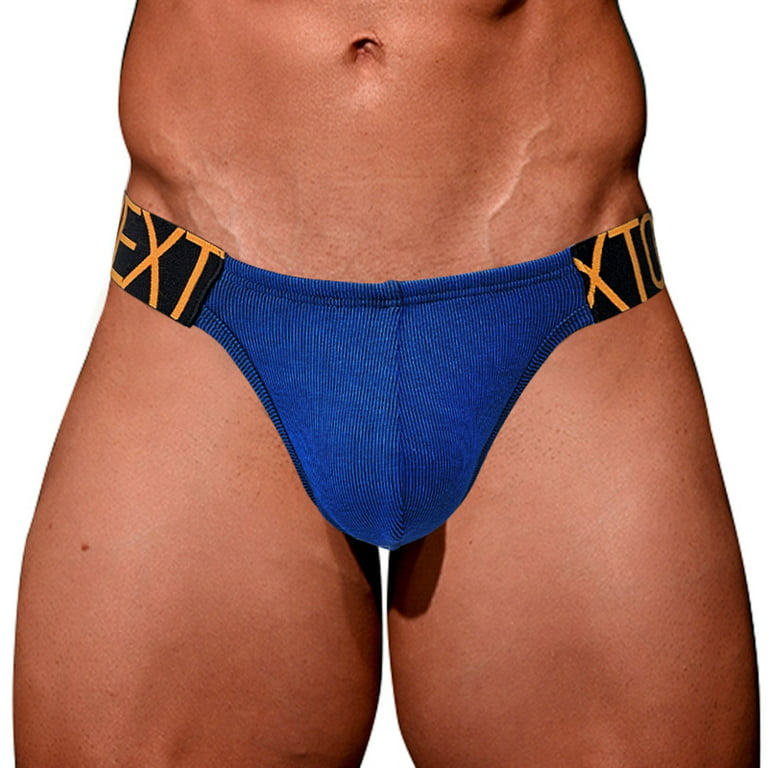 Agacio Mens Sexy Comfortable Thong Sporty GYM Wear Jockstrap Wide