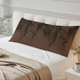 thumbnail image 4 of Coffee Brown Black Branches Throw Pillow Covers, Botanical Dead Tree Birds Soft Breathable Pillow Cases with Invisible Zipper for Sleeping, Long Body Pillowcases for Couch Bed Sofa Chair 20x54 Inches, 4 of 9