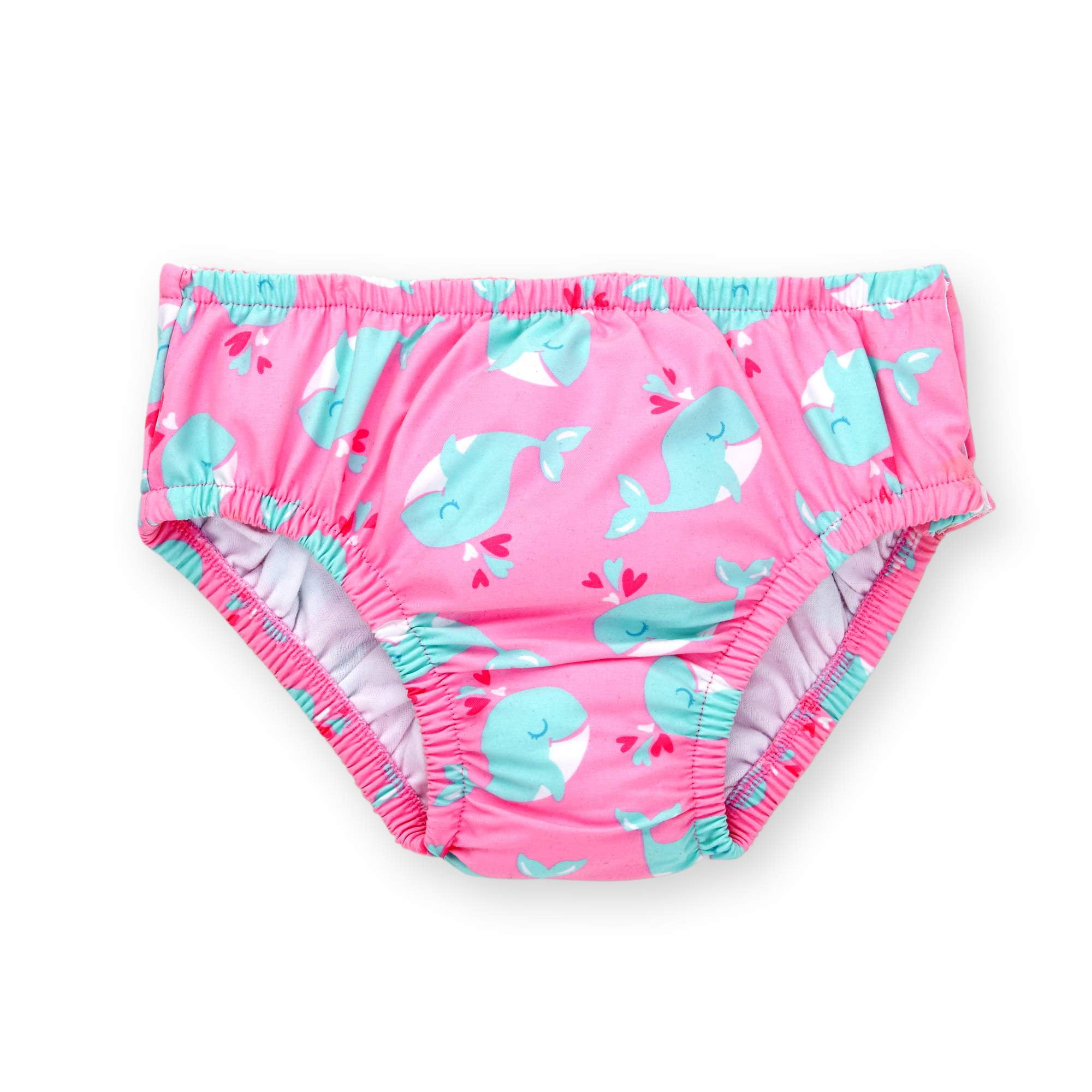 Healthtex Baby Girl Reuseable Swim Diaper, Pink Splash, 3-6 Months ...