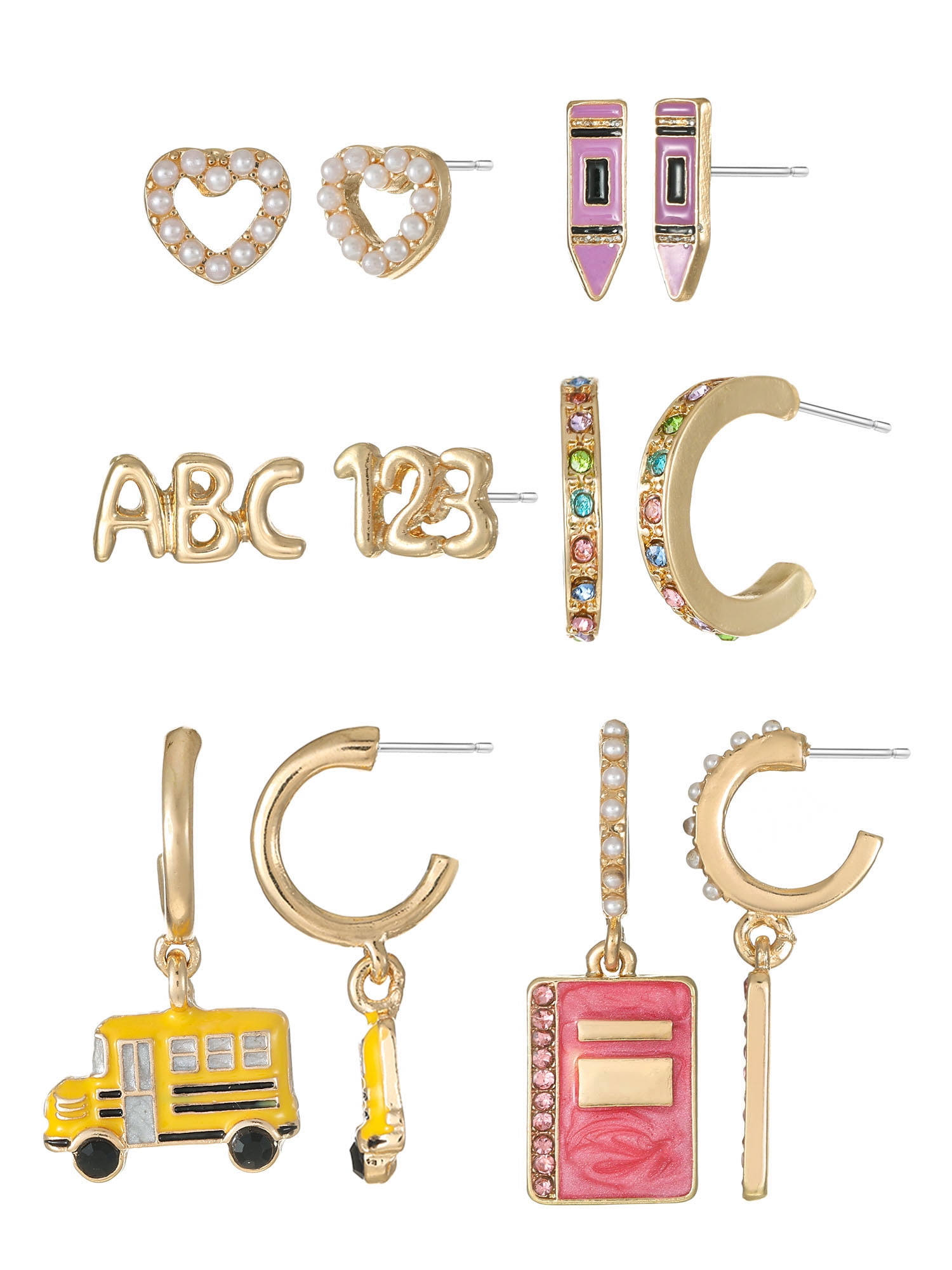 Packed Party Classroom Cutie 6-Piece Earring Set