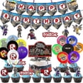 thumbnail image 1 of 60pcs Roblox Virtual World Themed Birthday Party Decoration Balloons Banner Cake Toppers Hanging Spi, 1 of 4