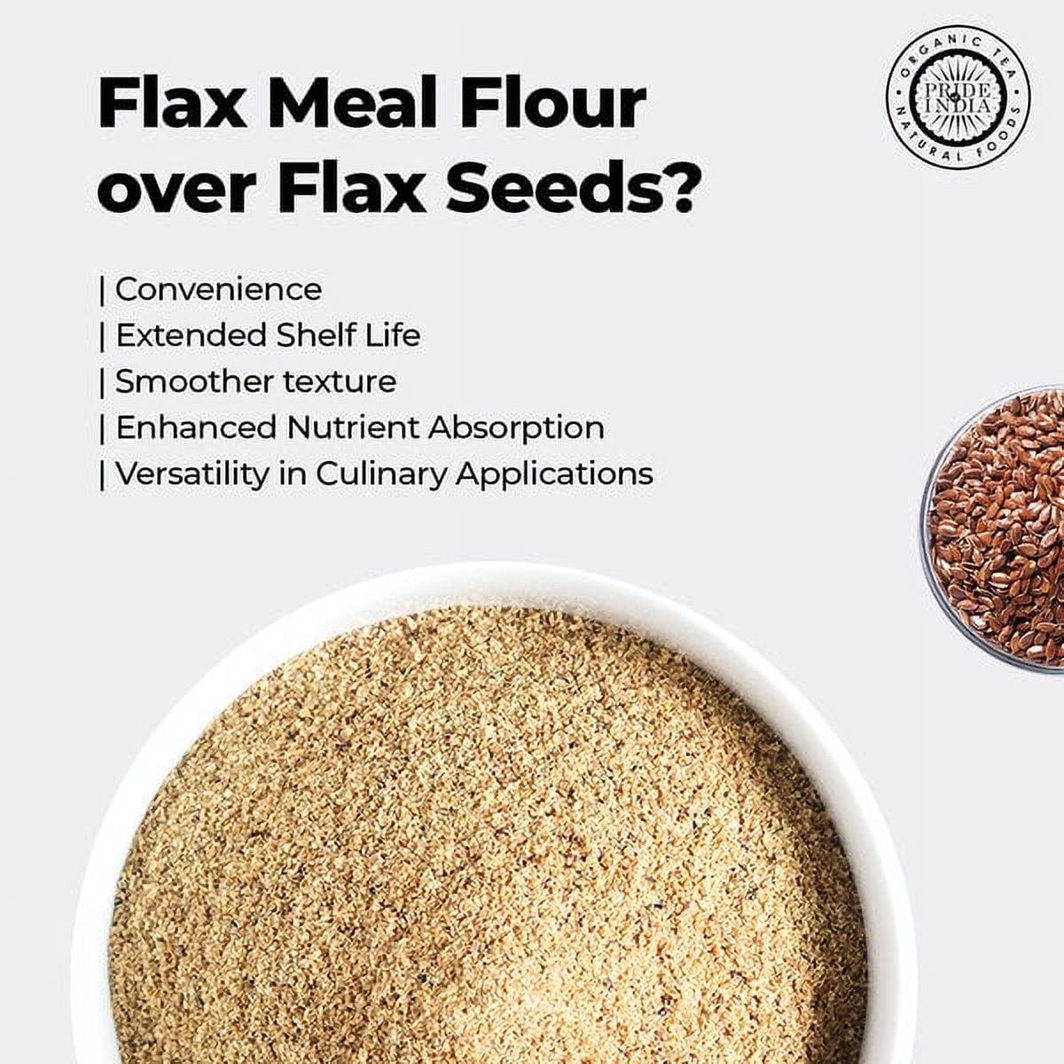Pride of India - Pack of 6 - Flaxseed Meal, Finely Milled, Gluten-Free, 1 lb Jars