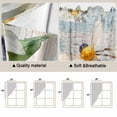 thumbnail image 3 of Summer Botanical Kitchen Window Curtains, Swag Curtains Valance for Bedroom Living Room Bathroom, White Daisy Botanical Bee Farmhouse Rod Pocket Window Treatment Curtain Block Drapes 2 Panels 36"x36", 3 of 9