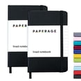 thumbnail image 1 of Cuaderno de bolsillo con líneas PAPERAGE (negro), 160 páginas, 3.7 x 5.6 pulg. - Papel grueso 100 gsm, tapa dura, 1 of 3