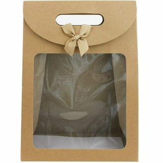 30PCS SET Regular Brown Paper Gift Goody Bag with Punch Hole Handle for  Lightweight Items (SMALL) NOT HARDBOUND