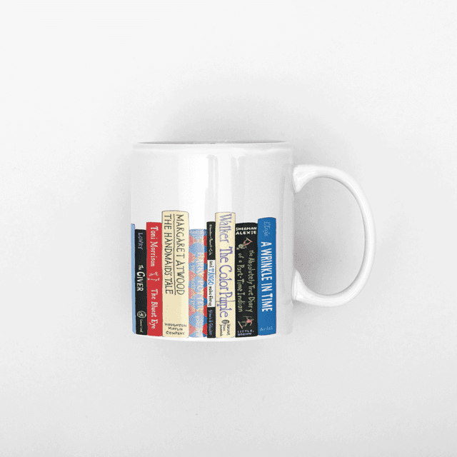 Taza de CERAMICA BLANCA con Diseño de Libros Juana Gallo para decoración