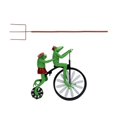 thumbnail image 3 of CNKOO Funny Animal Bike Wind Spinner Animal Riding Metal Windmill Unique Design Decoration Windmill  For Garden  Lawn  and Courtyard, 3 of 9
