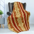 thumbnail image 4 of Orient Soft Flannel Fleece Throw Blanket, Middle Eastern Swirl Floral Ornament Branches Motif Oriental Artwork, Cozy Plush for Indoor and Outdoor Use, 50" x 70", Ruby Pale Coffee Cream, by Ambesonne, 4 of 5