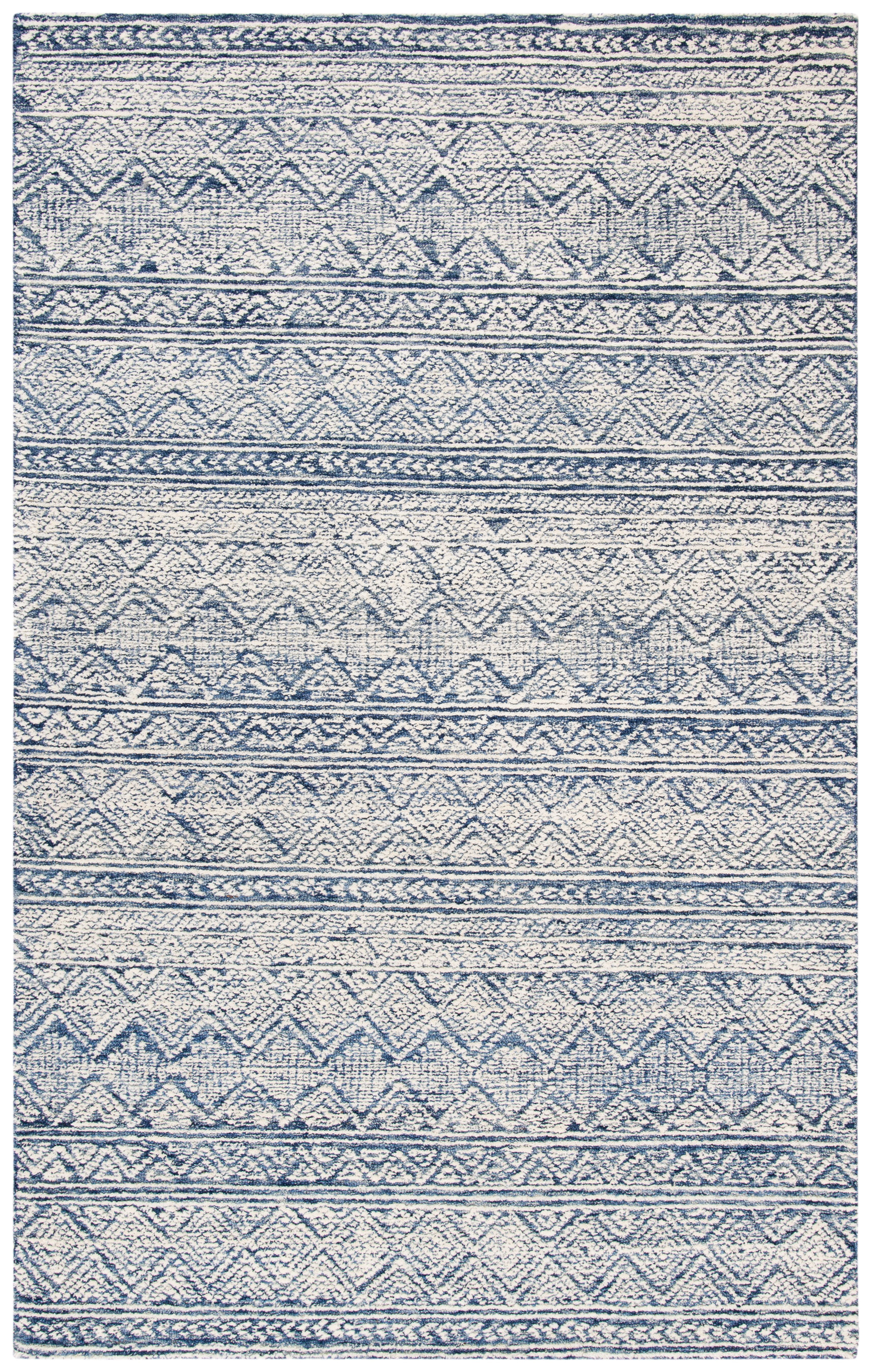 SAFAVIEH Abstract Alexandrena Southwestern Area Rug, Blue/Ivory, 8' x 10'