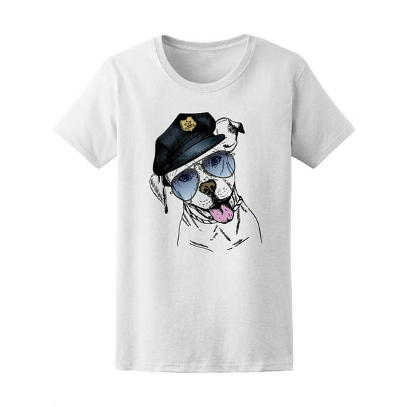 Cute Polica English Pitbull Dog Tee Women's -Image by Shutterstock