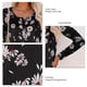 thumbnail image 5 of Loose Fit Blusa Cuello Redondo Manga Larga Imprimir Mujeres Casual Top Botón Mujeres Casual Top Negro S, 5 of 6