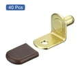 thumbnail image 3 of Shelf Support Pegs, 40 Pack 6mm L-Shaped Shelf Pin with Rubber Sleeve, Gold Tone, 3 of 5