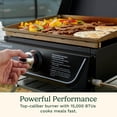 thumbnail image 5 of Cuisinart 17” Tabletop Gas Griddle with Hood, Easy Assembly Compact Outdoor Flat-Top Grill with Grease Cup, 255 Sq. In Cooking Space Perfect for Camping, Tailgates and BBQs, 5 of 11