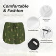 thumbnail image 5 of Running Shorts for Women, Cute Gecko Lizard Green Workout Athletic Shorts with Pockets, Lounge Yoga Shorts Women, 5 of 7