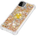 thumbnail image 6 of case for Samsung Galaxy A22 5G Case (Not 4G),Creativity Clear Quicksand Glitter Flowing Liquid Floating Soft TPU Case w/Stand Bling Diamond Sparkle Phone Cover for Samsung Galaxy A22 5G  Golden, 6 of 14