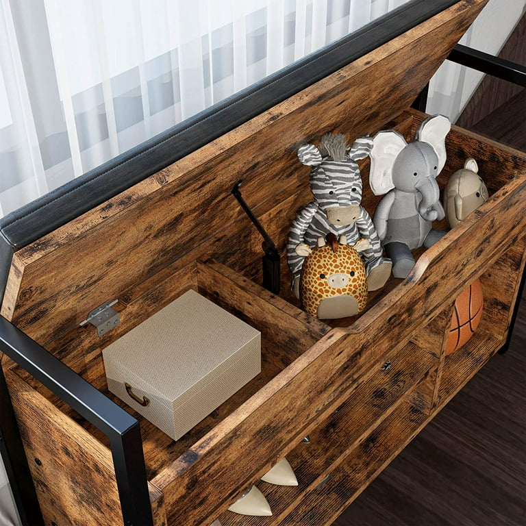 Rustic Handmade Crate Shoe Rack and Bench. Easy to Fix Together, No  Drilling. Excellent Quality Sturdy Shoe Storage. Dark Brown. 