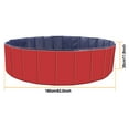 thumbnail image 5 of Zorpupoa Foldable Dog Pool, 63in Heavy-Duty PVC Kids Swimming Pool for Kids Dogs Cats, Red, 5 of 11
