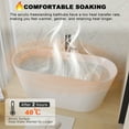 thumbnail image 3 of 67" Acrylic Freestanding Bathtub, stand alone bathroom tub, Glossy White, Toe-tap Chrome Drain, cUPC Certified, 3 of 5