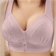 thumbnail image 2 of ManxiVoo Front Closure Wireless Bra for Women Full Coverage Comfortable Support Minimizer Bralette Non Padded Everyday Wear L Size Light Violet, 2 of 5