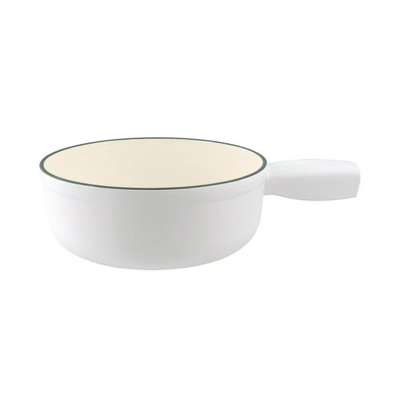 Swissmar Lugano Pot de Remplacement en Fonte pour Fondue, Blanc Mat, 2 l