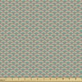 thumbnail image 1 of Fish Scale Fabric by the Yard, Abstract Mosaic Grid with Geometric Curves Simplistic, Decorative Upholstery Fabric for Sofas and Home Accents, 2 Yards, Pale Green Turquoise by Ambesonne, 1 of 4