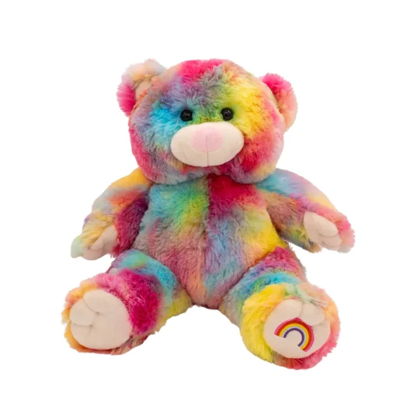 Rainbow the Bear 16 inch Plush Stuffed Animal Colorful Soft Teddy Toy Gift