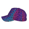 thumbnail image 2 of Lsque Leopard Neon Rainbow Gradient Baseball Cap Trucker Low Profile Hat Golf Dad Hat Adjustable Original Classic Unconstructed Plain Cap Men Women, 2 of 9