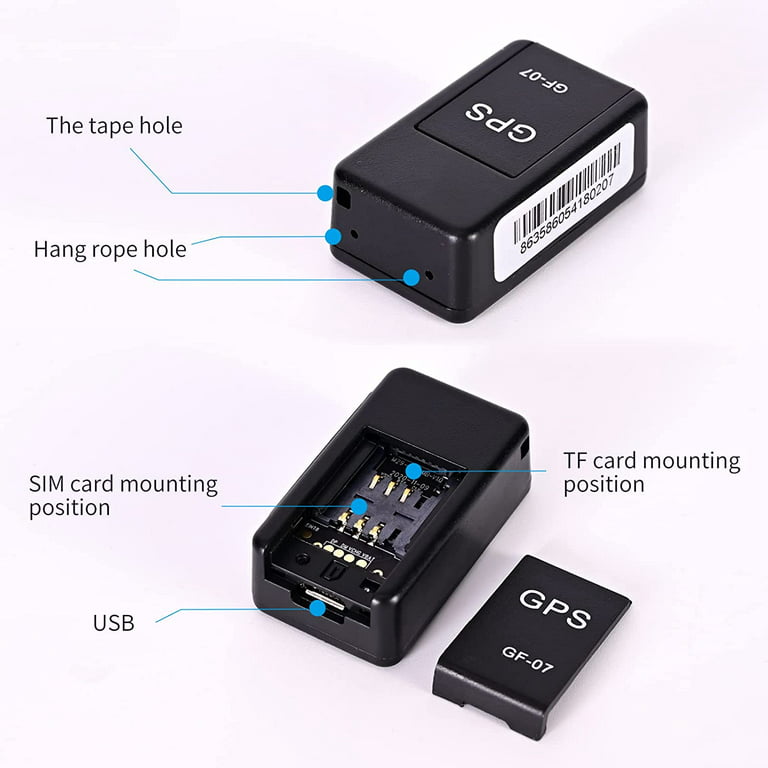 Super Magnetic Force GF-07 Mini TF Card GPS Locator Car  Motorcycle Real Time Track Device : Electronics