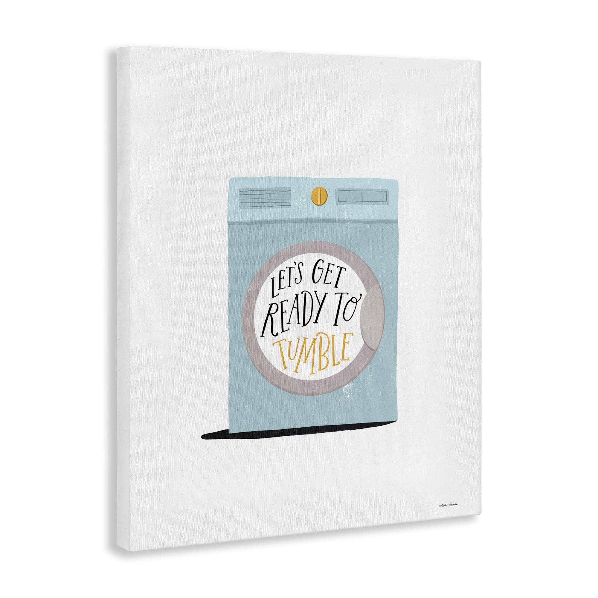 Stupell Industries Ready to Tumble Laundry Typography Painting Gallery Wrapped Canvas Art Print Wall Art, 16 x 20